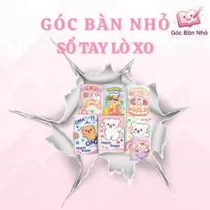 Sổ Tay Lò Xo Hình Hoạt Hình Dễ Thương Cute Series - Giấy A5 - Góc Bàn Nhỏ